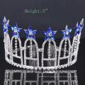 Royalblue Flower Crown Rhinestone Tiara Crystal Crowns For Party